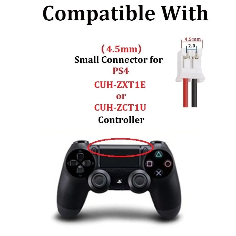 2000mah Rechargeable Battery 4.5mm plug For Sony PS4 CUH-ZCT1E / CUH-ZCT1U Controller Playstation GamePad 3.7V Li-ion KCR1410