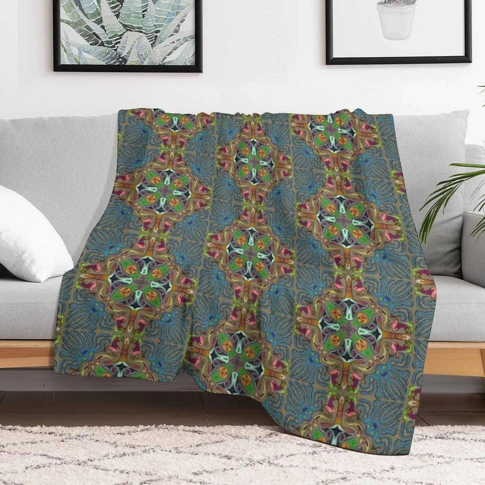 Funky Possession of the Mushroom Throw Blanket Soft Plush Blanket as Housewarming Gift