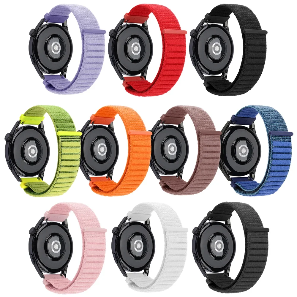 Nylon loop For TicWatch Pro 3 Ultra E3 E2 E S2 Pro X GTW 2021 Sports 20mm 22mm Watch band Bracelet Huawei watch Gt 5-4-3-2 strap