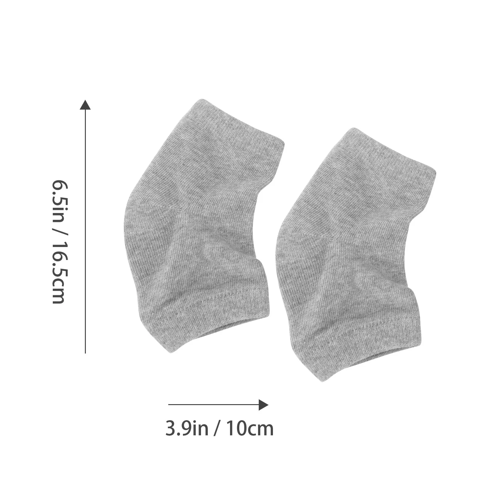 2Pairs Anti-Crack Gel Socks with Interior Silicone Heel Pad for Intensive Moisturizing Overnight Foot Care Comfortable Non-Slip