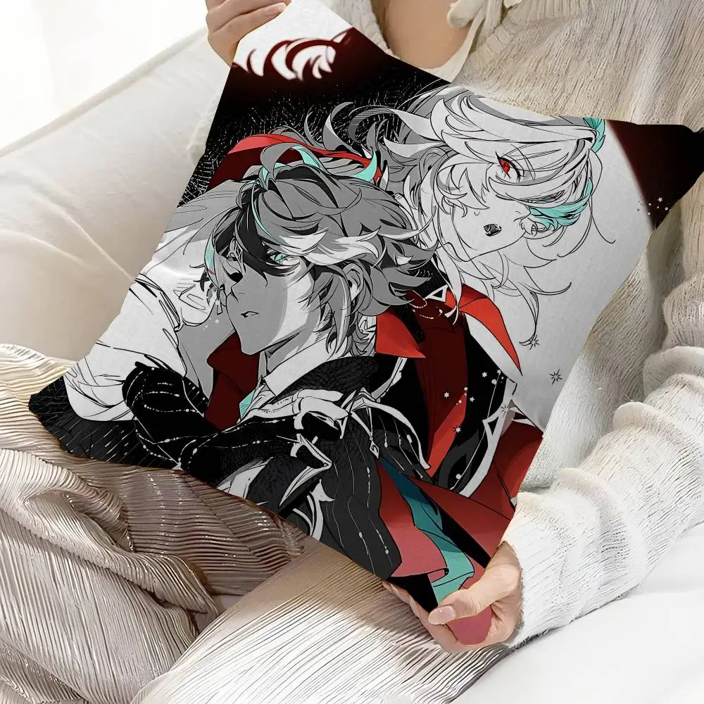 Genshin Impact Kaveh Alhaitham Decorative Room Aesthetics Pillow Case Home Decor Bedroom Sofa Bed Couch Pillow Cover 45x45