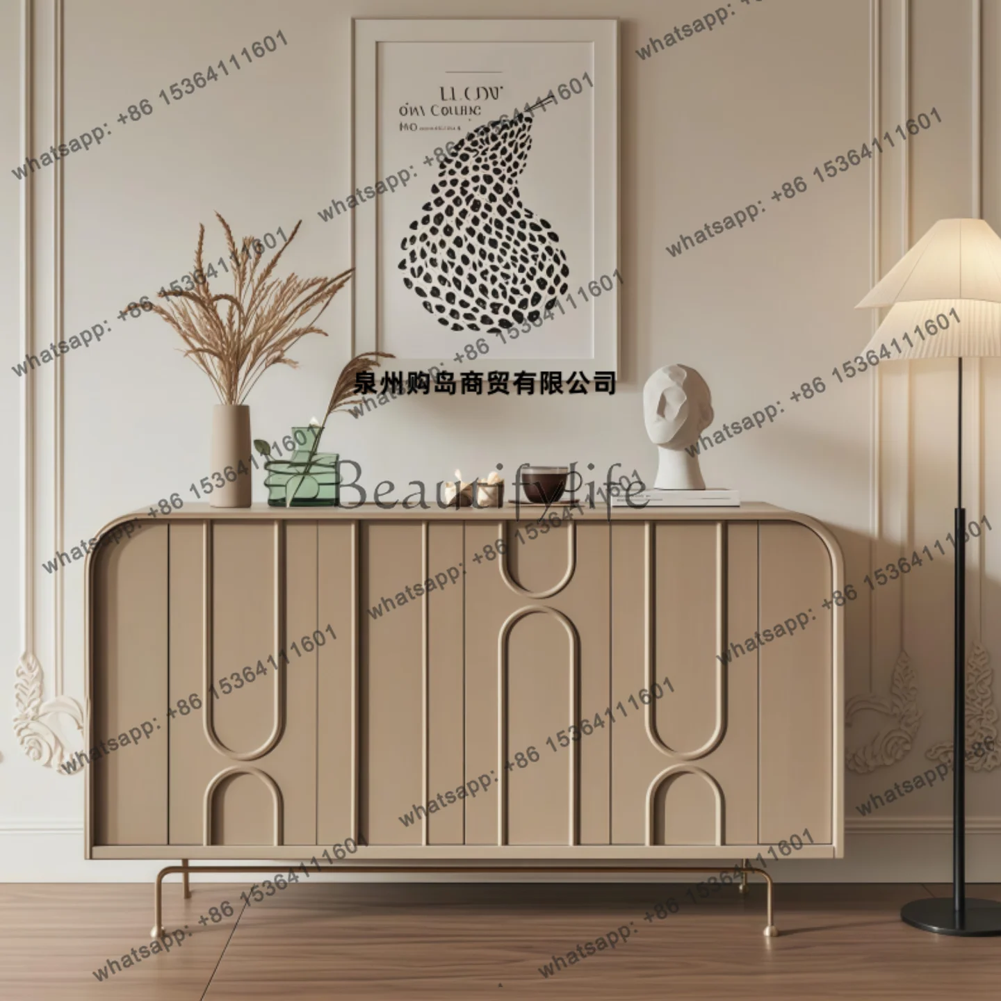 Original creative minimalist lacquered sideboard, living room wall storage, entrance storage and decorative cabinetFactory Direc