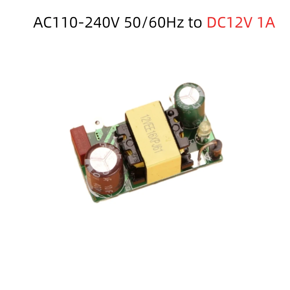 12V 1A AC-DC Switching Power Supply AC-DC Converter AC110-240V 50/60Hz to DC12V 1A Switching Power Supply Module Circuit Board