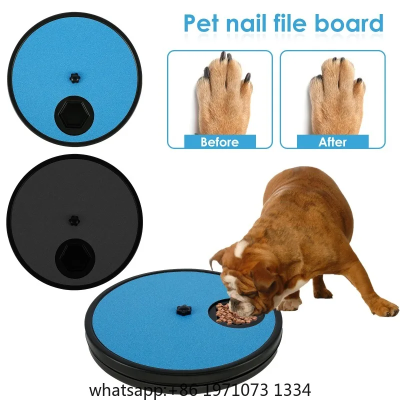 Pet Nail Scratcher Portable Dog Food Scratcher Dog Claw Sharpening Toys Rotatable With Sandpaper Dog and Cat Scratching Boards