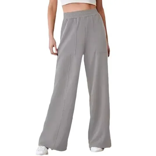 Sweatpants Women Autumn Casual High Waisted Loose Wide Leg Pants Korean Style Clothes Harajuku L