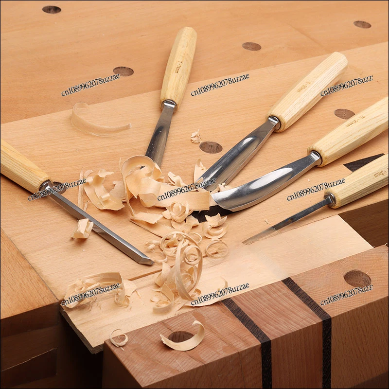 Couteau à découper, cuillère, couteau, plaque à creuser, couteau à découper le bois, ensemble de 12 pièces