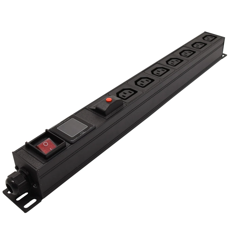 

PDU power strip distribution device network cabinet rack C13 socket 7AC socket with ammeter and overload protection socket