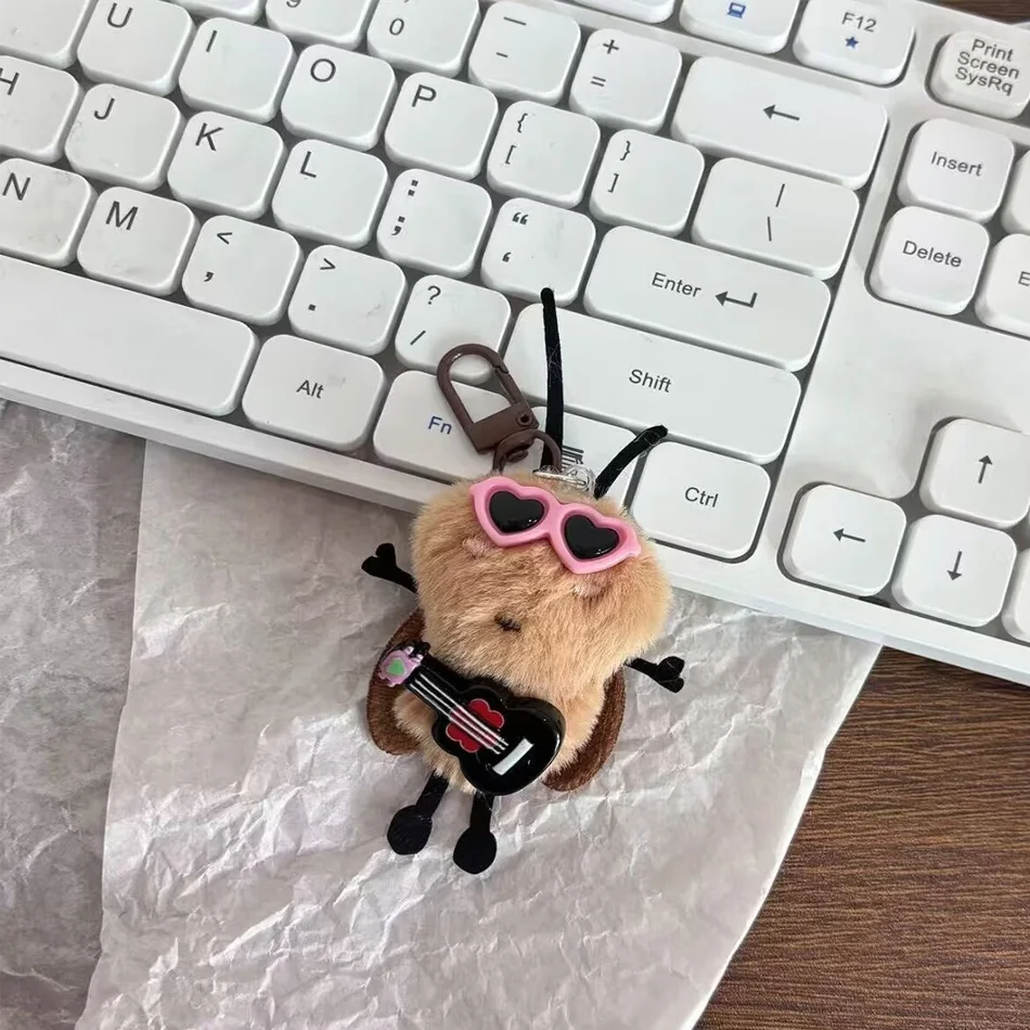 Cute Plush Rabbit Keychain, Soft Filled Rabbit Bag Pendant, Multi-Color Scarf, Backpack Charm Accessory, Perfect Gift for Daily