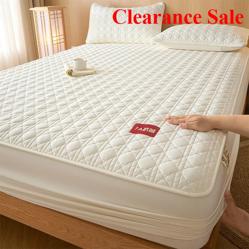 

2025 new waterproof, antibacterial, mite-resistant padded mattress, bed cover, four-season universal bed sheet cover