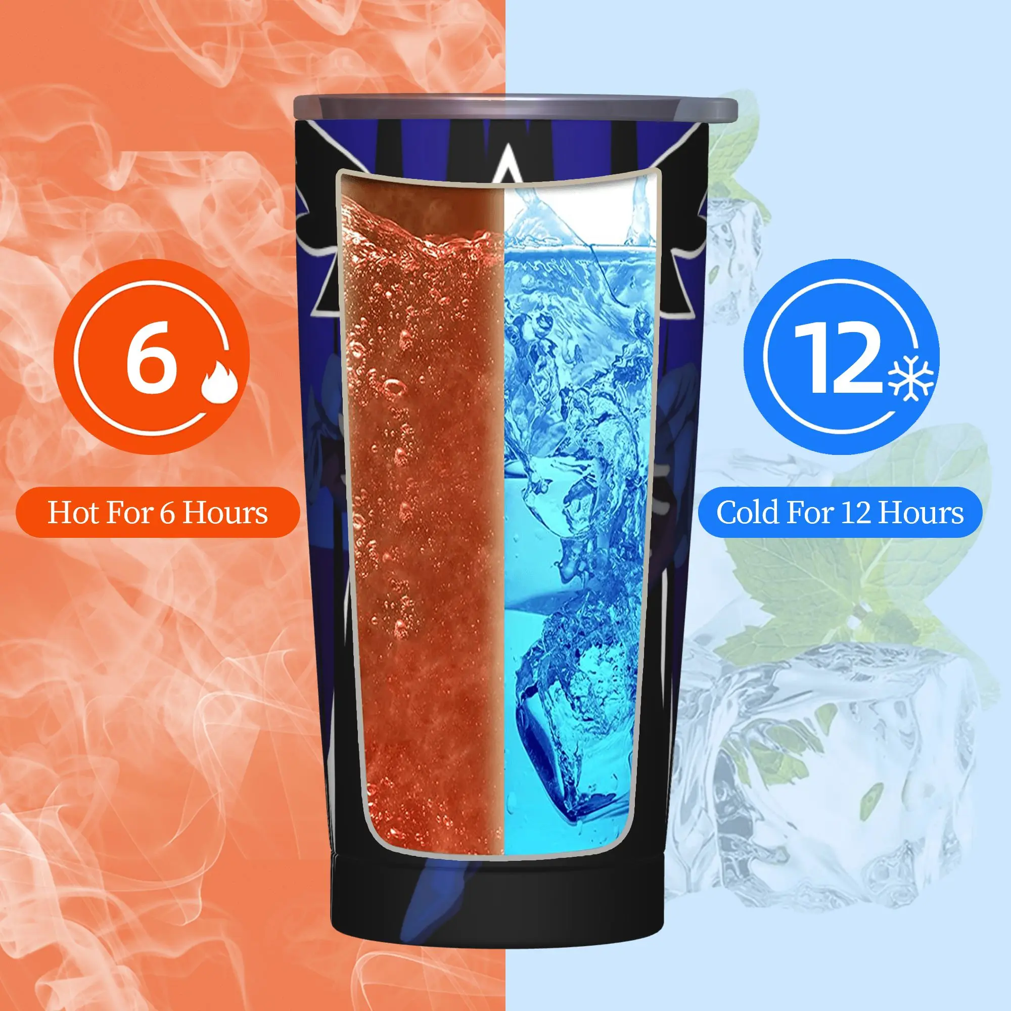 Teen Go Cartoon Insulated Tumbler with Straws Lid Anime Stainless Steel Coffee Mugs Double Wall Spill Proof Cup, 20oz view 4