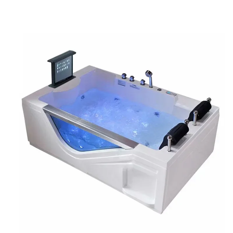 Rectangle double acrylic with water-blocking glass massage surfing spa B & B bath bubble