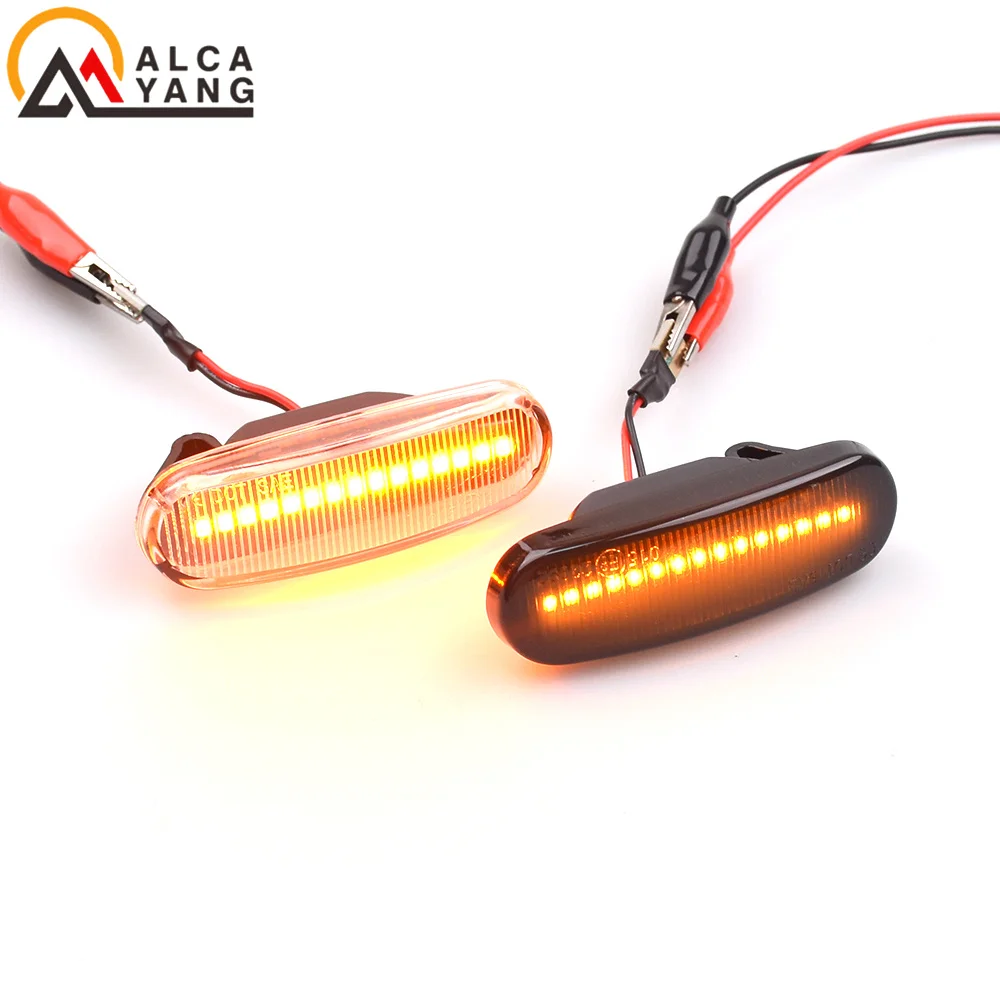 2Pcs For Fiat Panda 169 Grande Punto Inkl. Evo Doblo Fiorino Linea Idea Dynamic LED Side Marker Light Repeater Lamp