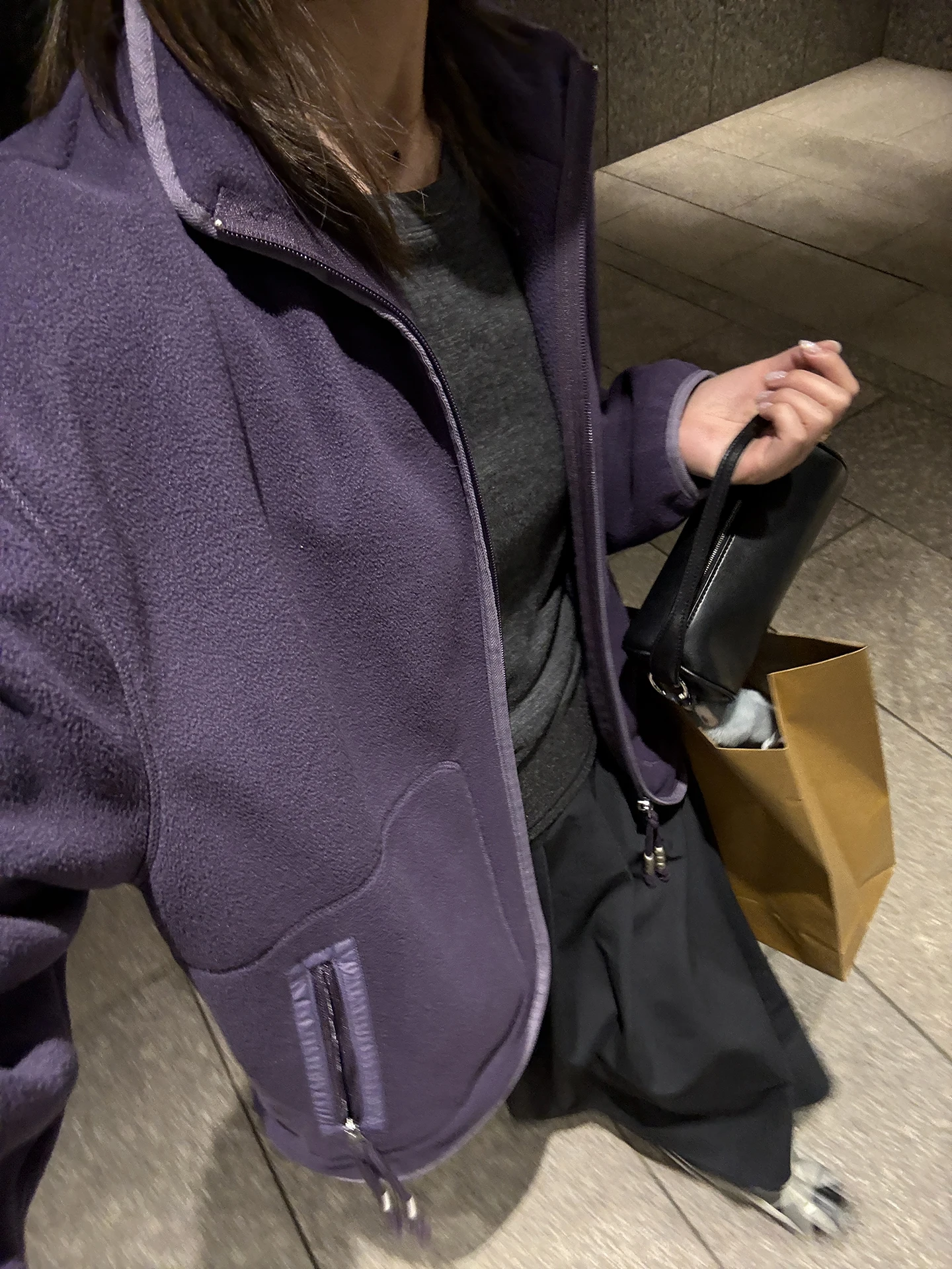 

Ultra-Thi Warm Fce Jaet Street Sle Straight Cut Long Sve Zipper Closure Pure Color Youth Women's Outerwear