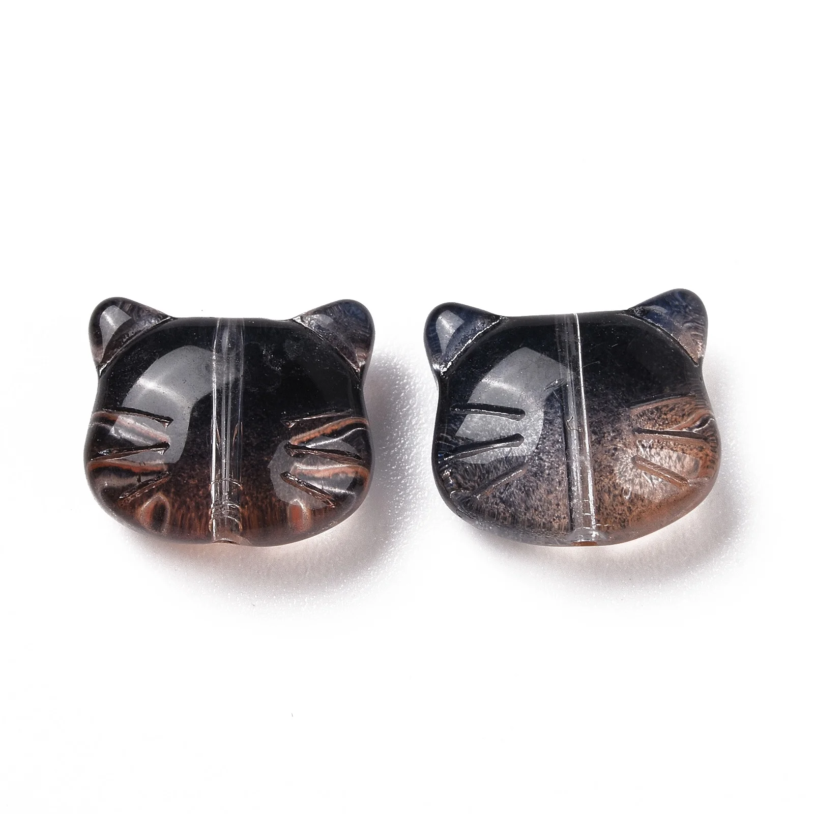 200pcs Colorful Cute Cartoon Glass Beads Animal Cat Loose Beads For DIY Bracelets Jewelry Making Accessories