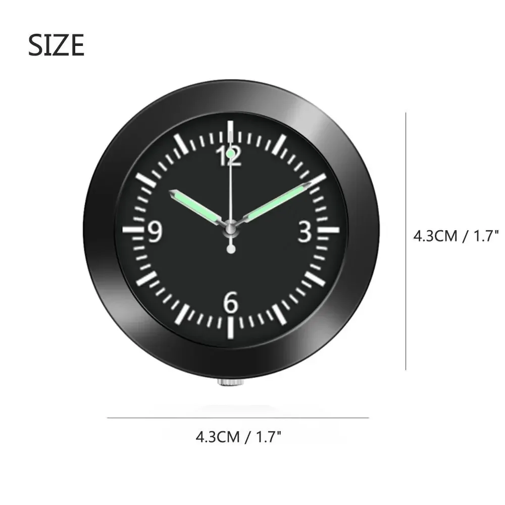 1pc Luminous Car Clock Automobiles Internal Stick-On Watch Mechanics Quartz Clocks Auto Ornament Fit For Dashboard/ Boat/ Bike image 6