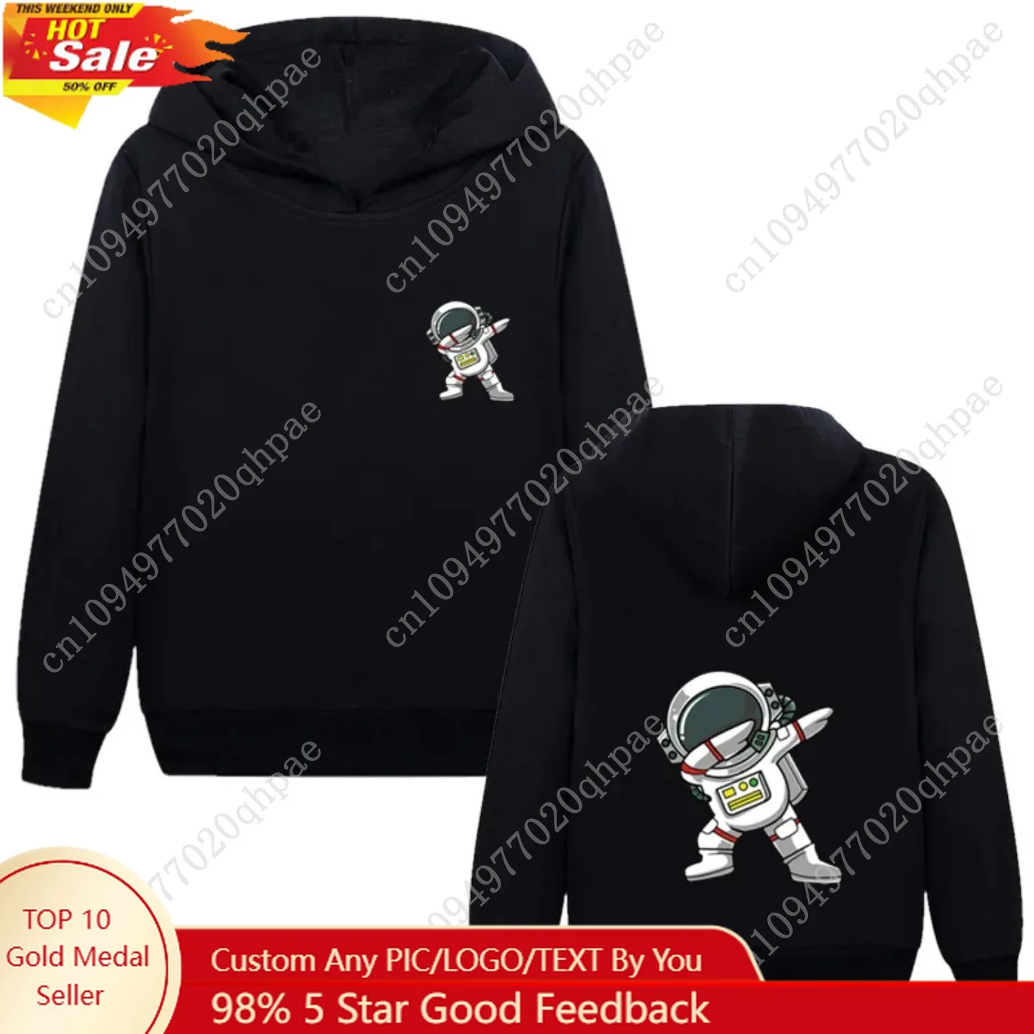 

Fashion Dab Dance Astronaut Hoodie Long Sleeve Cotton Space Man Top for Teens Boys Cool Boy Girl Unisex Hooded Sweatshirt