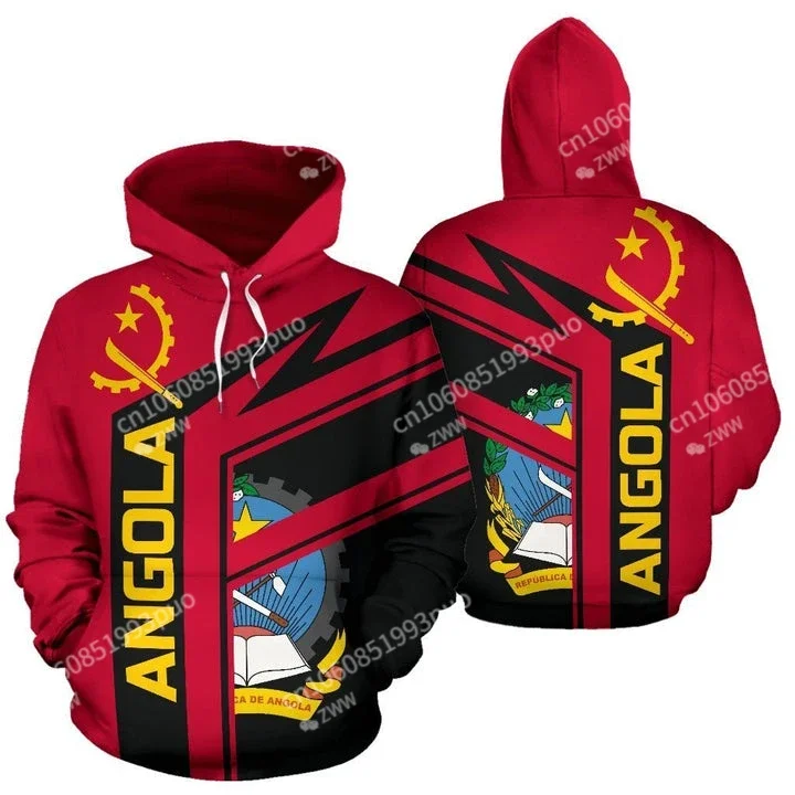 Men angola flag 3d print hoodie long sleeve Sweatshirts jacket women unisex pullover tracksuit with hood hoody autumn outwear