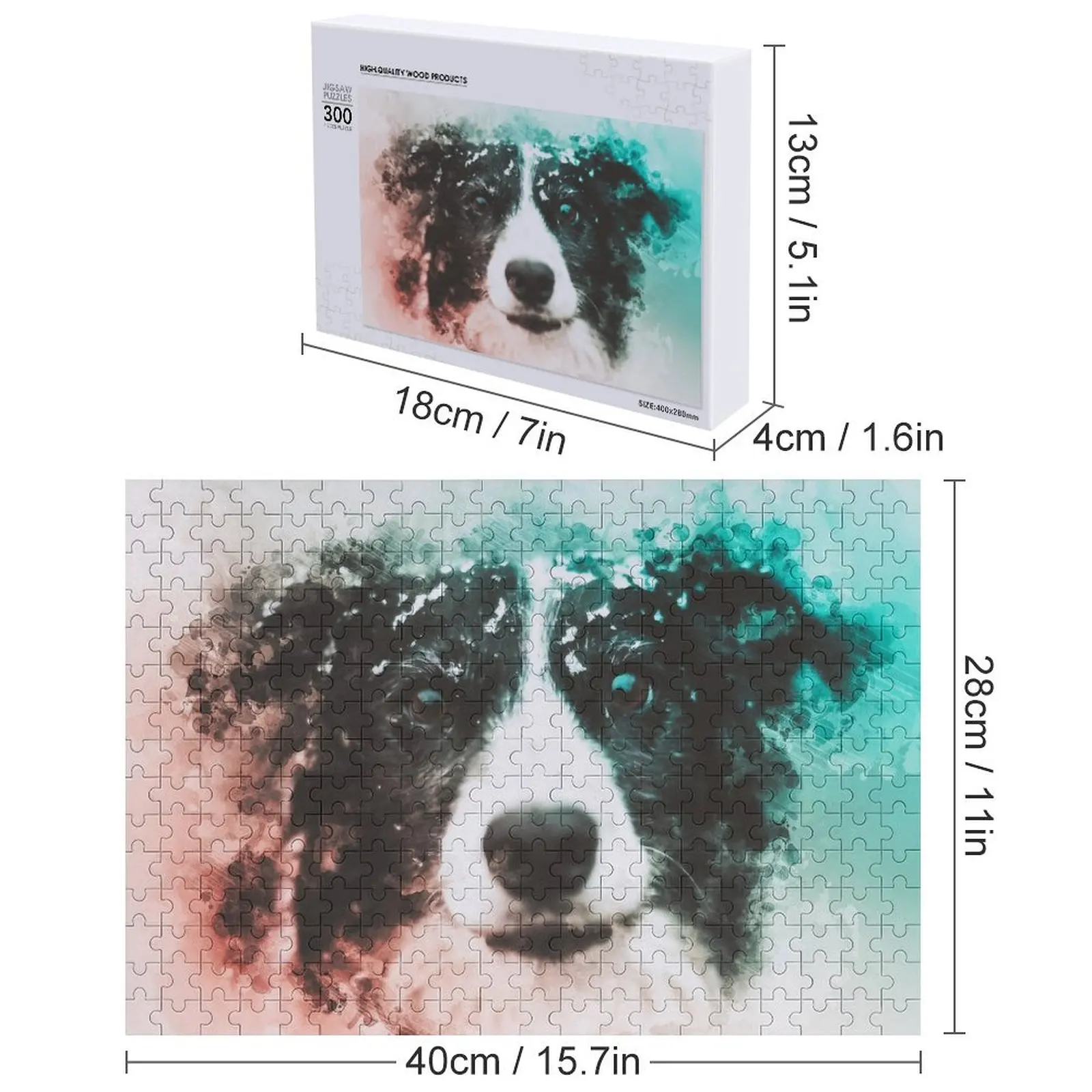 بوردر كولي اللوحة بازل قطع صورة مخصصة اسم خشبي شخصية بانوراما اسم مخصص لغز الخشب