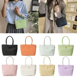 Nylon Tote Bag Creative Solid Color Multicolor Handbag High-capacity Daily Single Shoulder Bags Female Girl