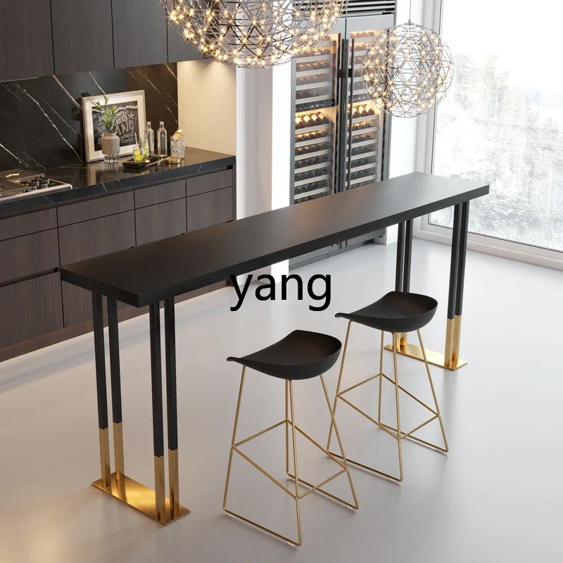 LMM home milk tea shop wall bar table high table and chair combination