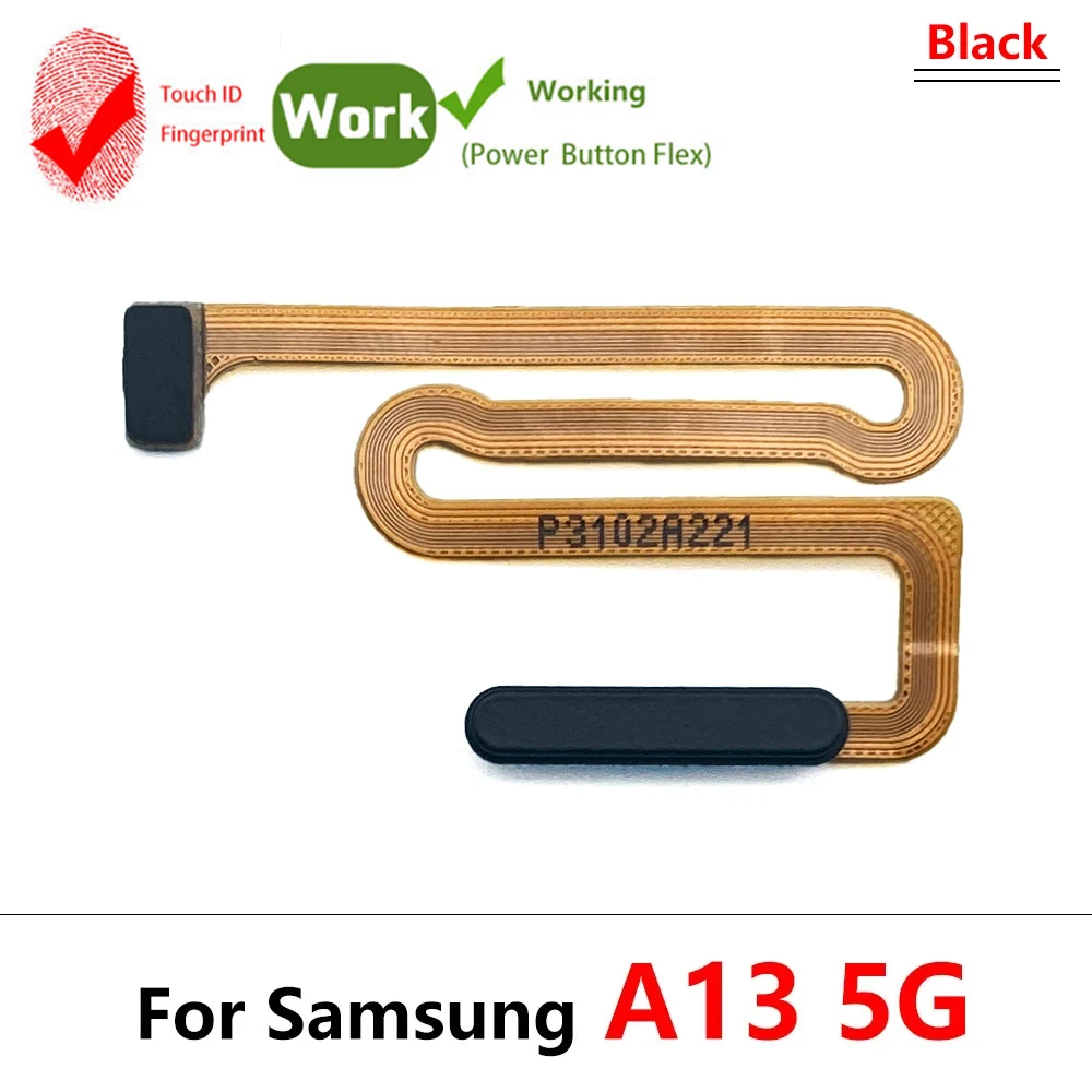 NEW Tested Repair Back Fingerprint Sensor Keypad Flex Cable Touch ID Connect Home Button Flex Cable For Samsung A13 5G 4G