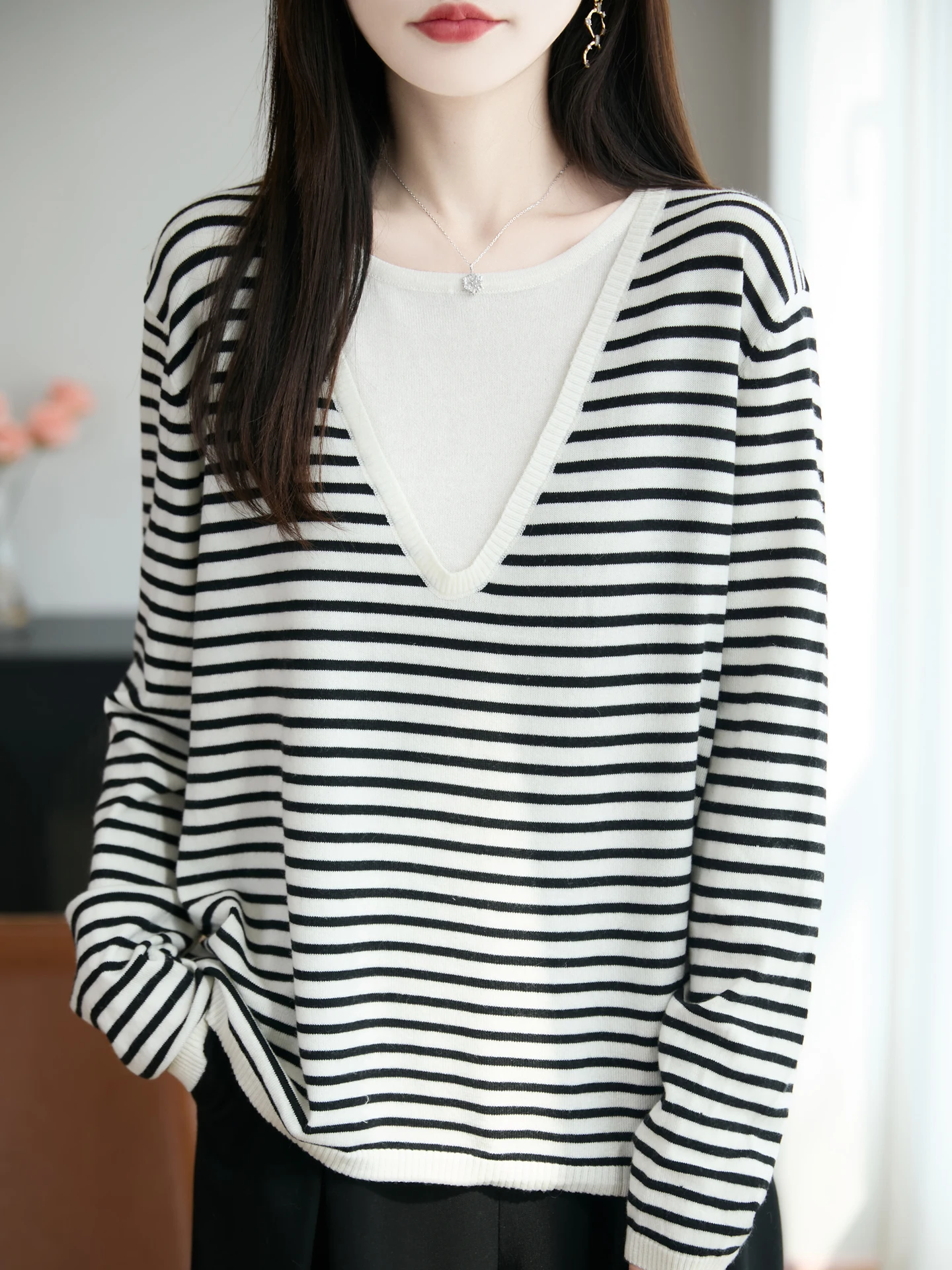 New Fashion Woman Worsted Merino Wool Sweater Elegant Female Autumn Winter Knitted Pullover Long Sleeve Clothes Tops Lady Jumper