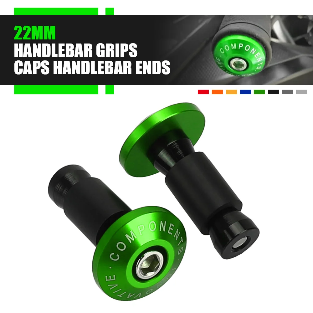 For Kawasaki Ninja EX500 EX500R GPZ500 1987-2009 1987 1988 1989 CNC Motorcycle Handle Bar End Cap Anti Vibration Silder Plug