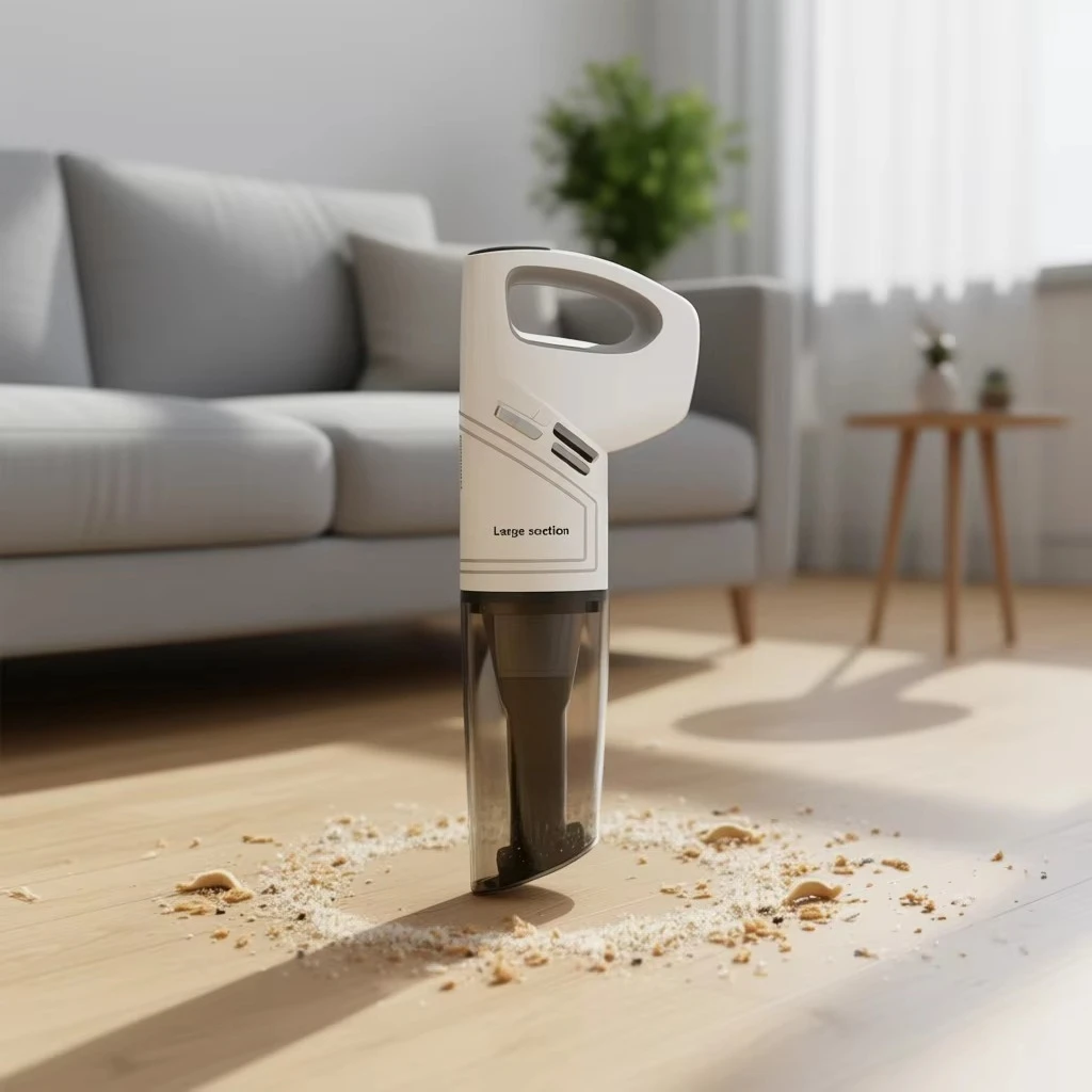 Handheld Vacuum Cleaner 0.3L Filter, Battery Powered Car Vacuum Cleaner