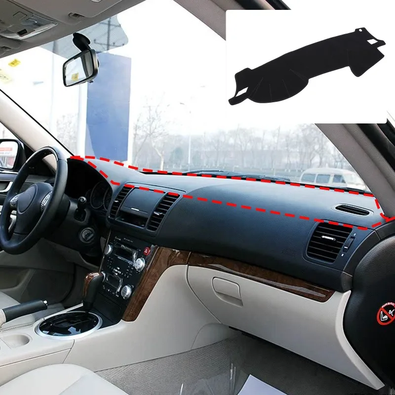 ل 2004 2005 2006 2007 2008 2009 سوبارو Outback اليسار الببتيد لوحة القيادة ظلة الشمس حماية حصيرة وسادة اكسسوارات السيارات