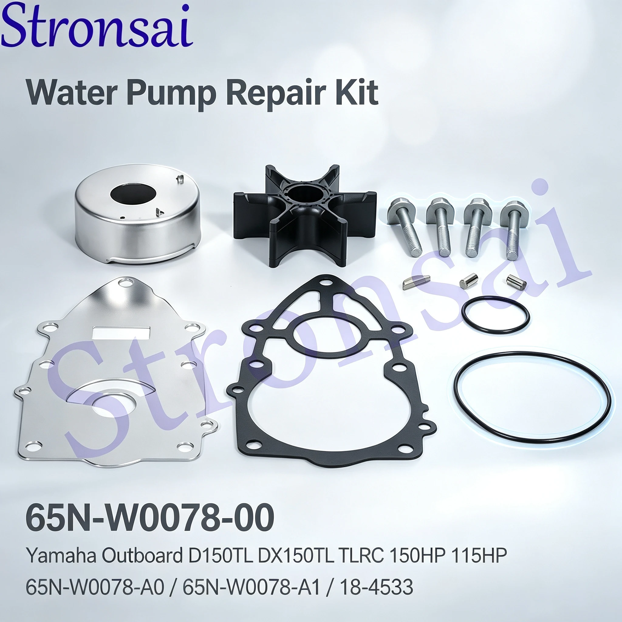 Boat Engine Water Pump Repair Kit 65N-W0078-00 For Yamaha Outboard 115HP 150HP D150TL DX150TL TLRC Replacement Parts