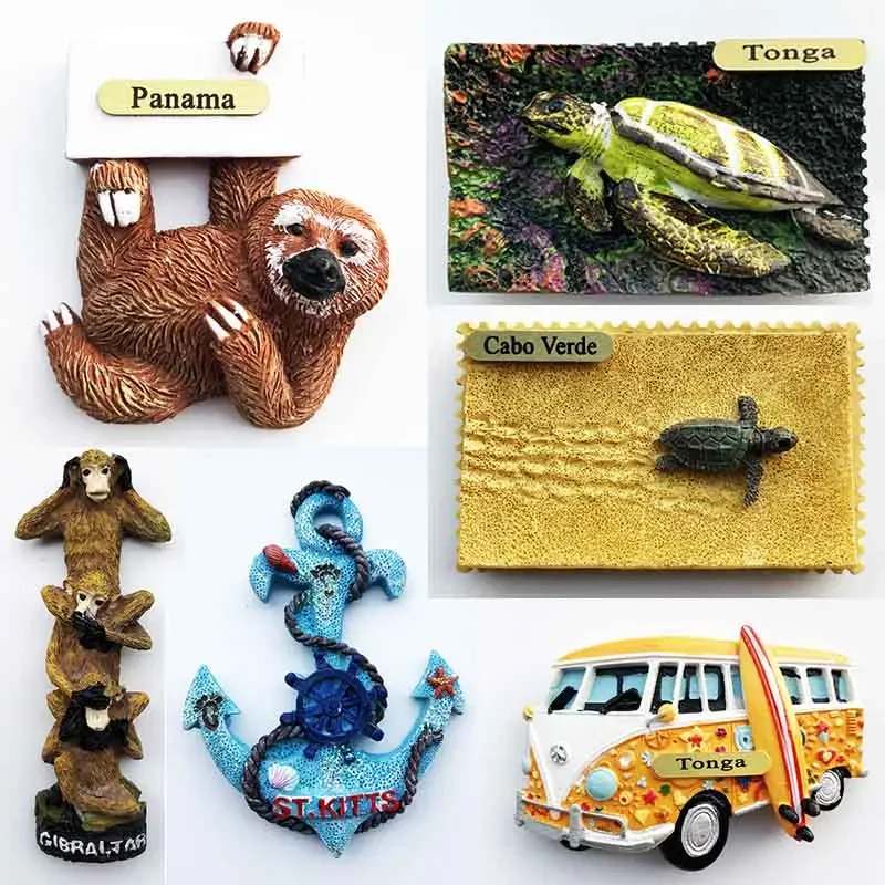 

Gibraltar Straits Tonga Cape Verde Panama Creative Sloth Travel Fridge Stick Travel Souvenir of American Animals fridge sticker