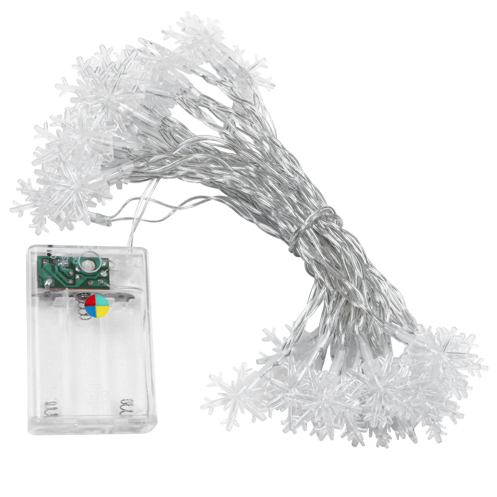 

40 Leds Snowflakes Christmas String Lights Colorful Decorative Xmas Lamp String Lamps for Home Party Atmosphere