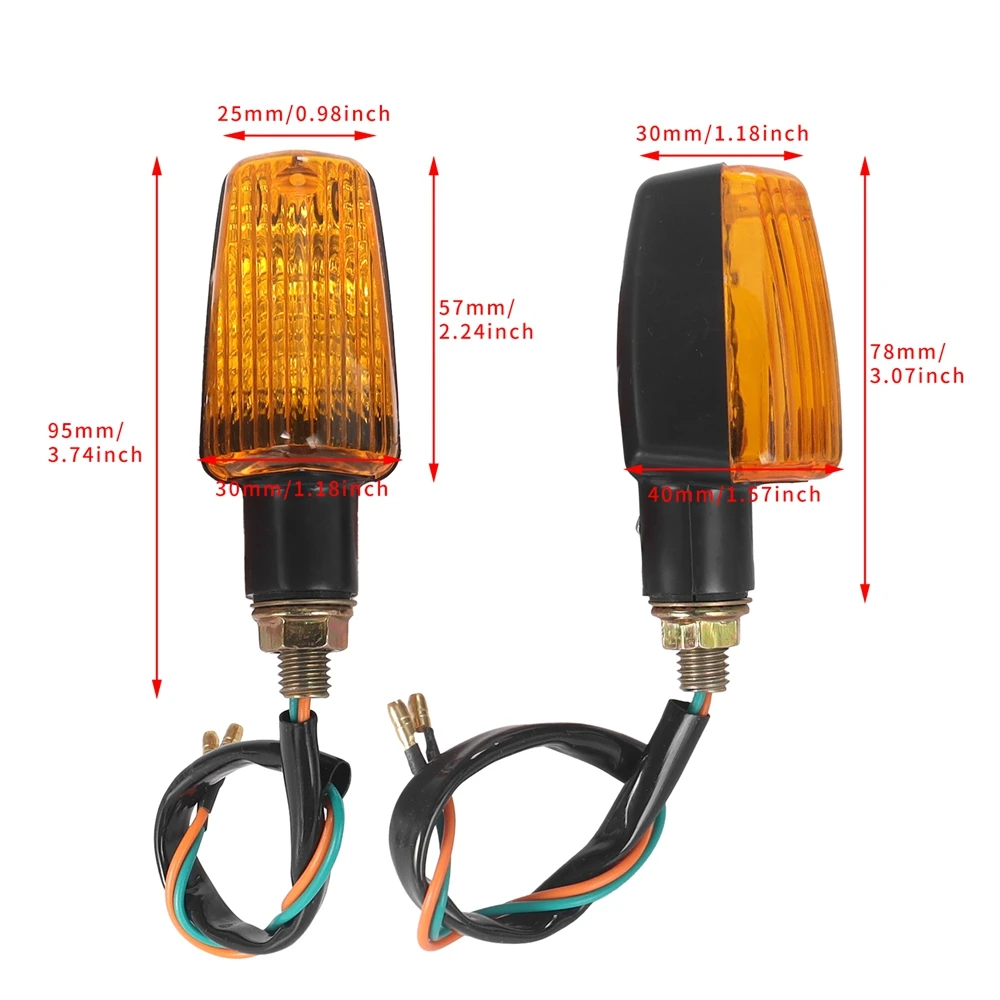 Universal Motorcycle Flasher Blub Turn Signal Lamp DC 12V Motorbike Indicator Light Amber Blinker Bulb 8W Moto Accessories 2Pcs