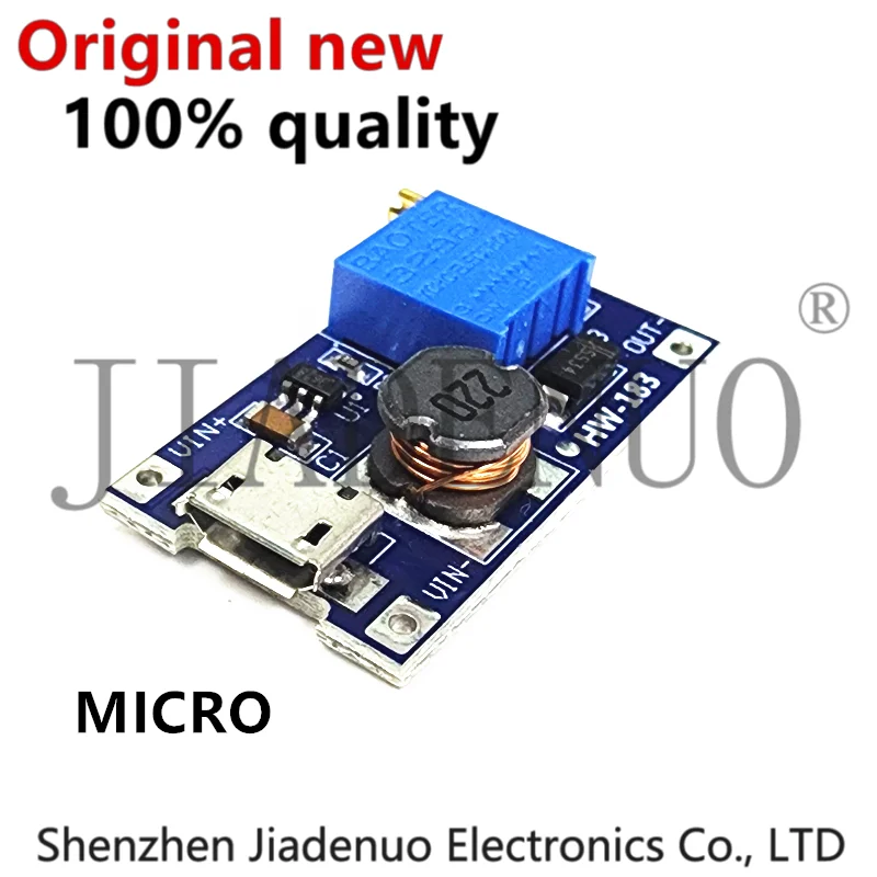 1-10pcs Micro Type-C MT3608 DC-DC Boost Module 2A Boost Board Input Voltage 2-24V Boost 5/9/12/-28V Adjustable