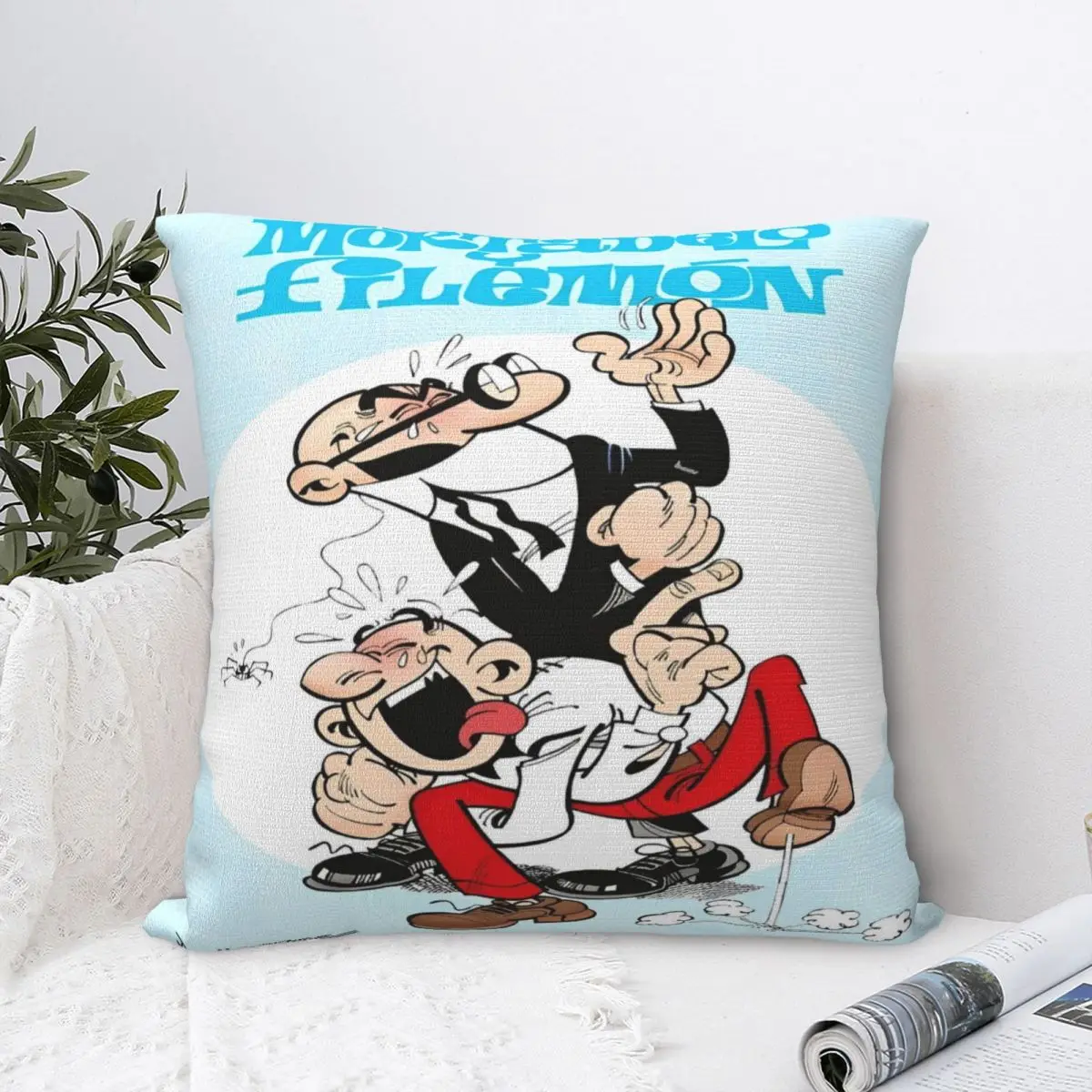 Стильные домашние наволочки Mort & Phil Mortadelo Y FilemnDecorations, чехол на подушку на молнии, несколько размеров