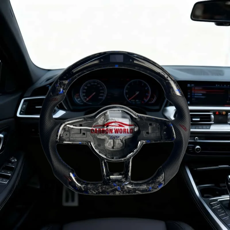 

Suitable for Volkswagen Golf MK7 MK7.5 MK6 MK5 MK4 GTI Polo GTS GTD GTE R Passat R-Line Forged Carbon Fiber LED Steering Wheel