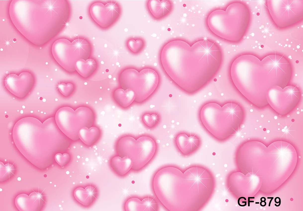 Black Pink Red Heart 90s Photo Backdrop for Photoshoot Valentine's Day Backdrop Women Men Happy Birthday Photography Background