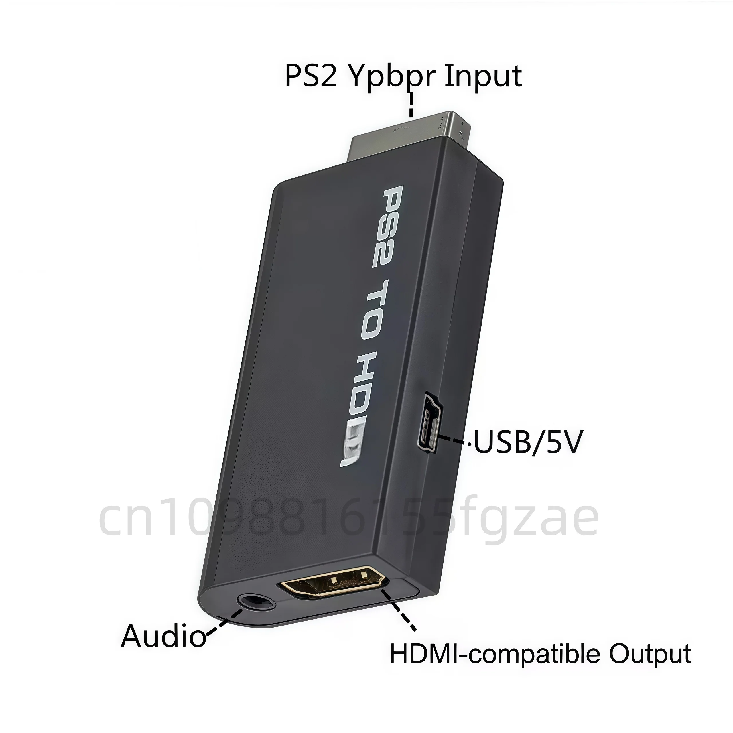 PS2 to HDMI-compatibale Audio Video Converter 480i/480p/576i With 3.5Mm Audio Output Supports All PS2 to HD Display Modes
