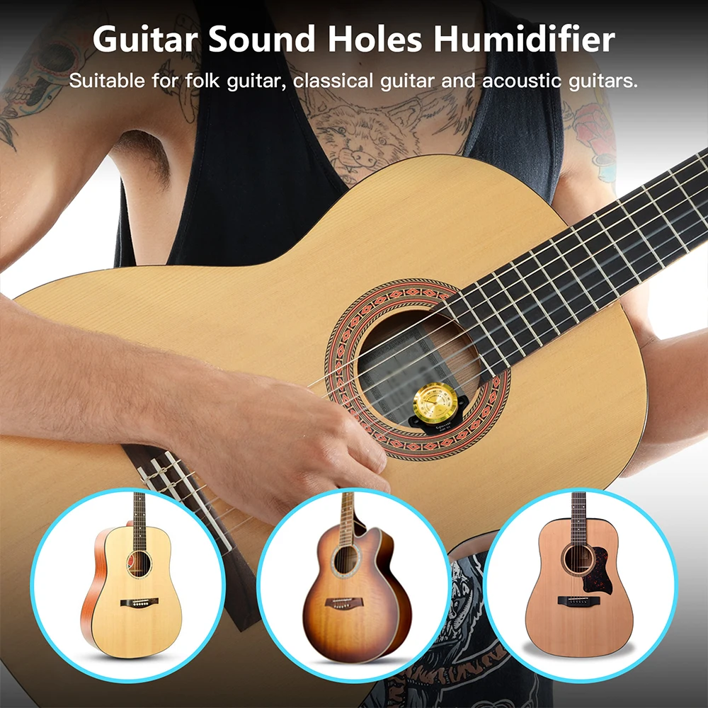 JOYO Guitto Series GHD-01 Guitar Humidifier with Hygrometer 2 in 1 Acoustic Classical Guitar Parts & Accessories