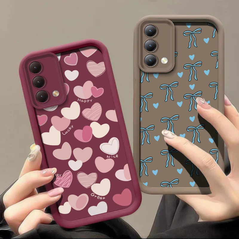 Soft Phone Case For Infinix Tecno Spark 6 Go 2024 2023 2022 20C 10 Pro Pova 7 Camon 40 Pro 30 20 Bow Knots Pattern Matte Cover