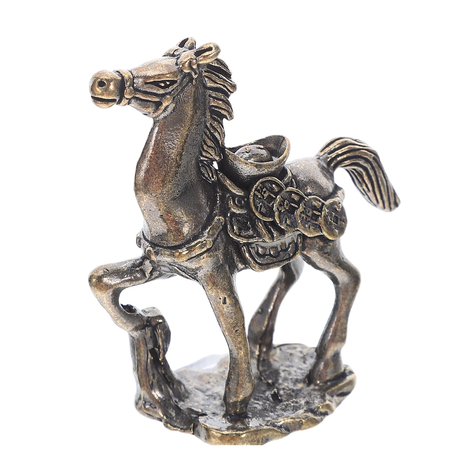 

Brass Horse Statue for 2026 Chinese Zodiac Feng Shui Prosperity Sculpture Good Luck Home Office Decor Golden Horse Ornaments
