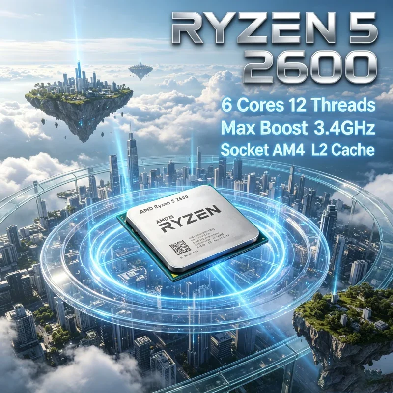 processeur-de-bureau-amd-ryzen-5-2600-r5-2600-pour-le-gaming-economique-6-cœurs-12-threads-39-ghz-65-w-am4-ideal-pour-le-multitache-en-bureau