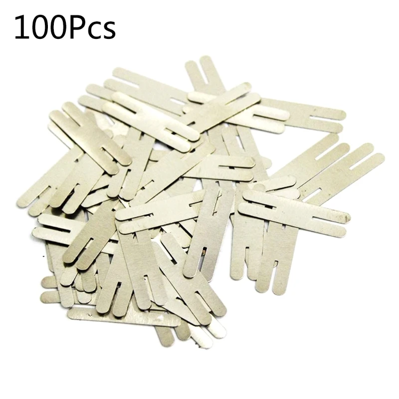 H-type Nickel Plated Steel Strip Sheets Tabs Fiting for Battery Welder 100 Pcs Dropship