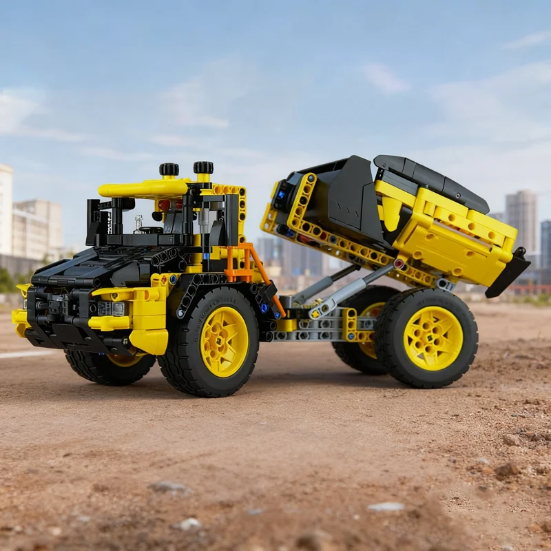 

883PCS MOC Technology Articulated Hauler B Model Custom DIY Creative Assembly Building Blocks Display Birthday Gift Building Set