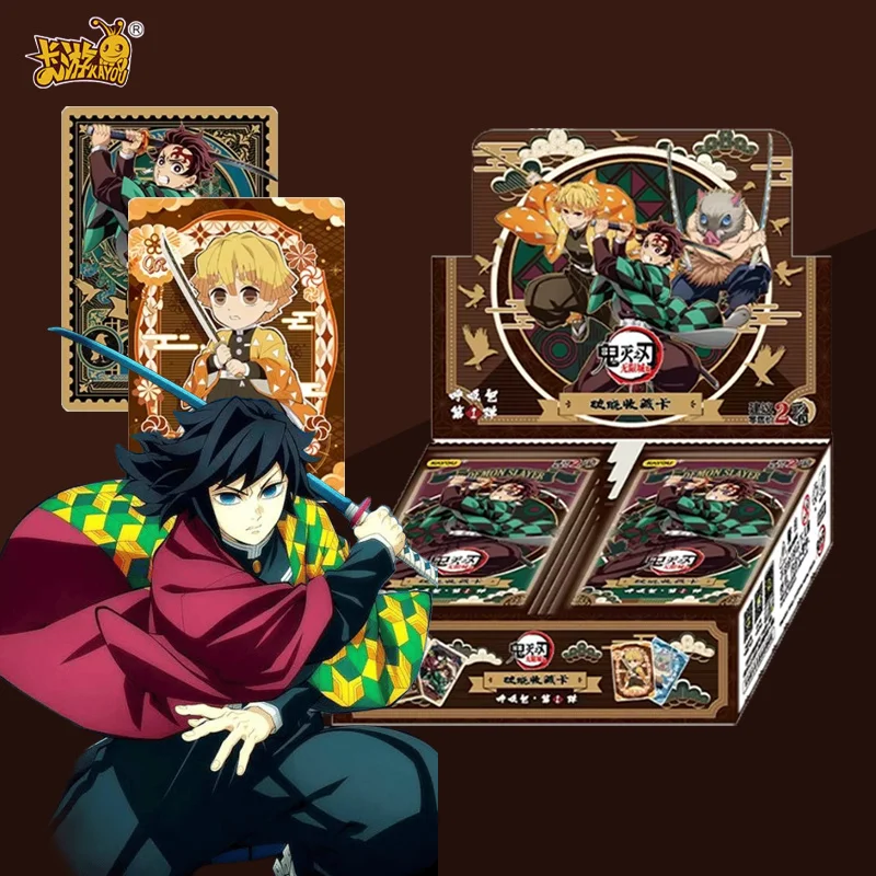 120 Pcs Kayou Demon Slayer Card Dawn Collection Card Breathing Bag New Product Genuine Anime Peripheral Card Birthday Gift
