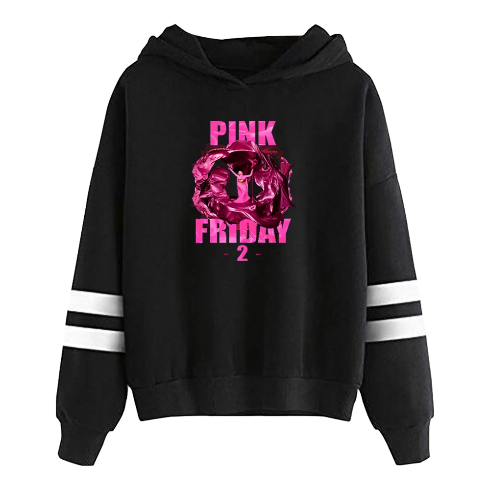 

Nicki Minaj Pink Friday 2 Album Alternative Cover Hoodie Pocketless Parallel Bars Sleeve Streetwear Women Men Hooded Sweatshirt