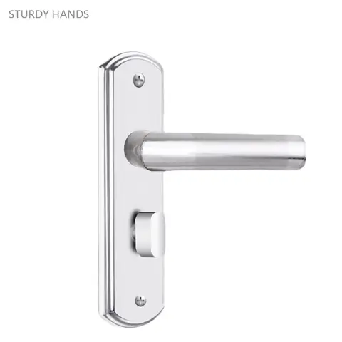 스테인리스 스틸 욕실 문짝 잠금 장치, 범용 키리스 무소음 실내 알루미늄 합금 문짝 핸들 잠금 하드웨어 액세서리, 1 세트