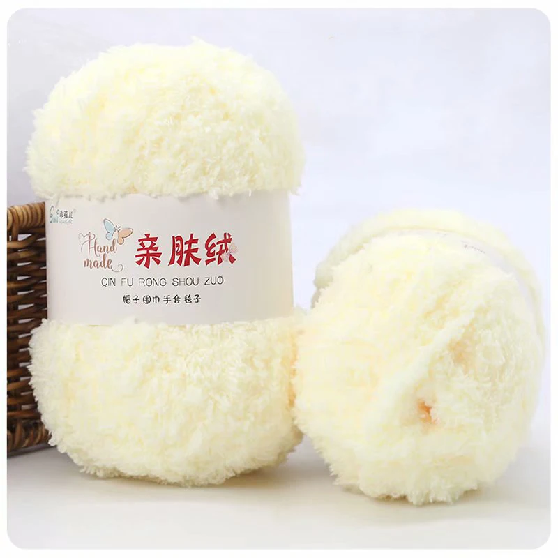 50g/Set Chenille Yarn Soft Thin Coral Velvet Towel Threads For Knitting Crochet Yarn Hand Knitting Crochet DIY Sweaters Dolls