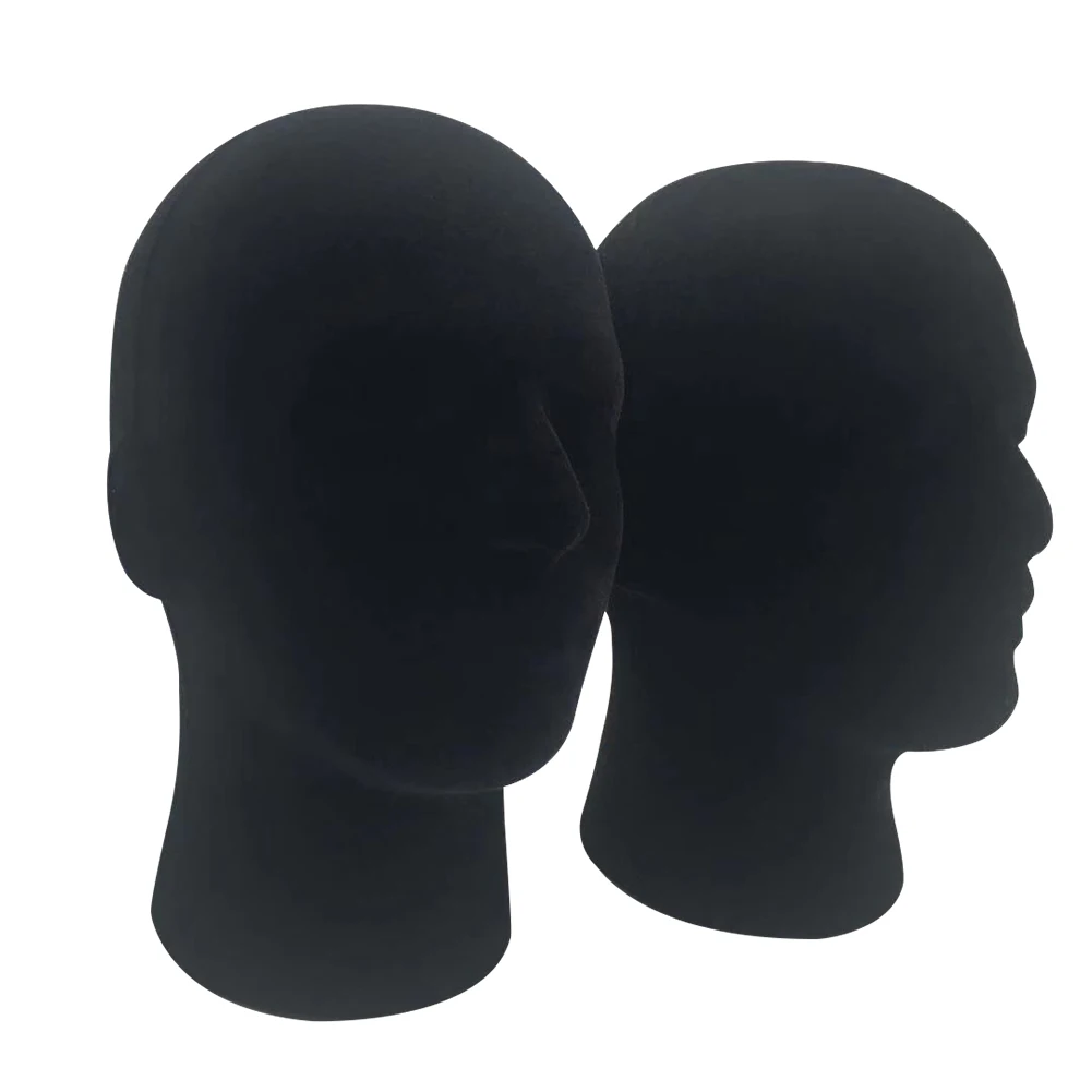 Practical Flocking Foam Head Model Wigs Hat Glasses Display Stand Holder Rack Male Female Mannequin Head Model Photograph Props