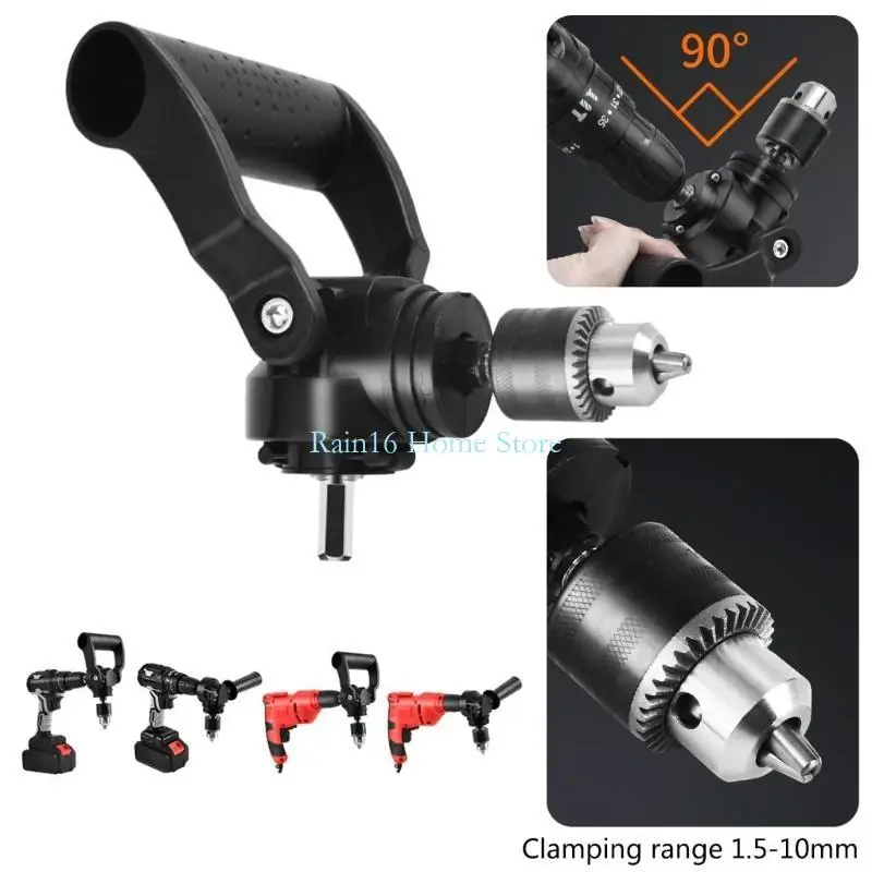 

02DB 90 Degree Drill Adapter Antislip Multifunctional Drill Attachment Adapter Right